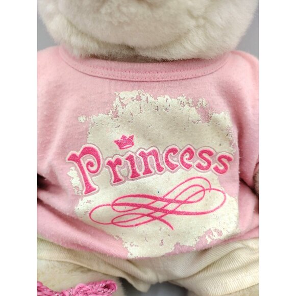 Build A Bear Princess White Teddy Pink Shirt Pink Skechers Shoes White Shorts Pl - Picture 7 of 15